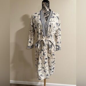Cotton floral robe​